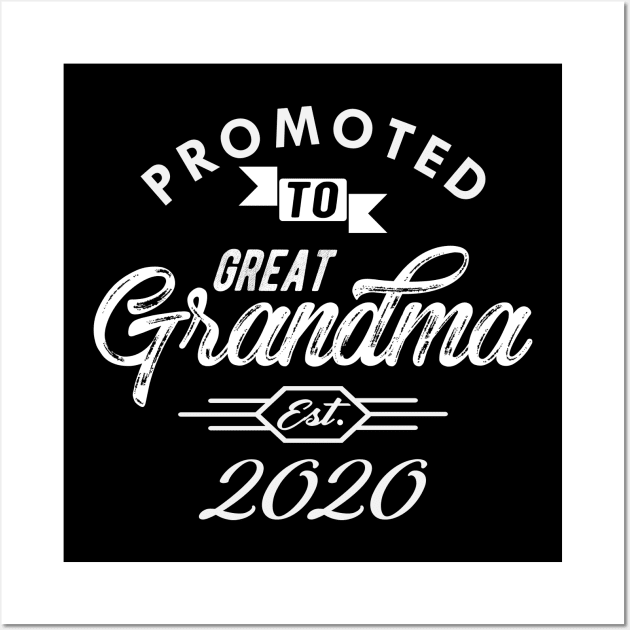 Promoted to great grandma est. 2020 Wall Art by KC Happy Shop